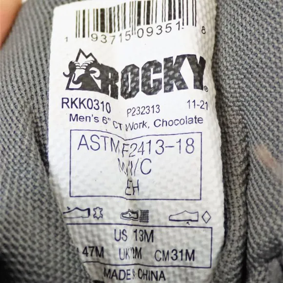 Rocky Worksmart Waterproof Composite Toe Work Boots 6&quot; - FCM38