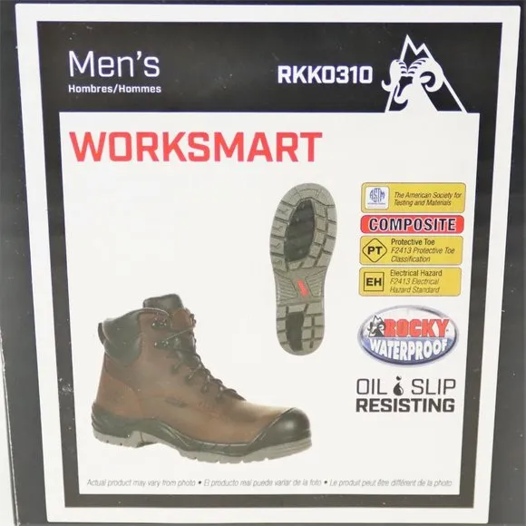 Rocky Worksmart Waterproof Composite Toe Work Boots 6&quot; - FCM38