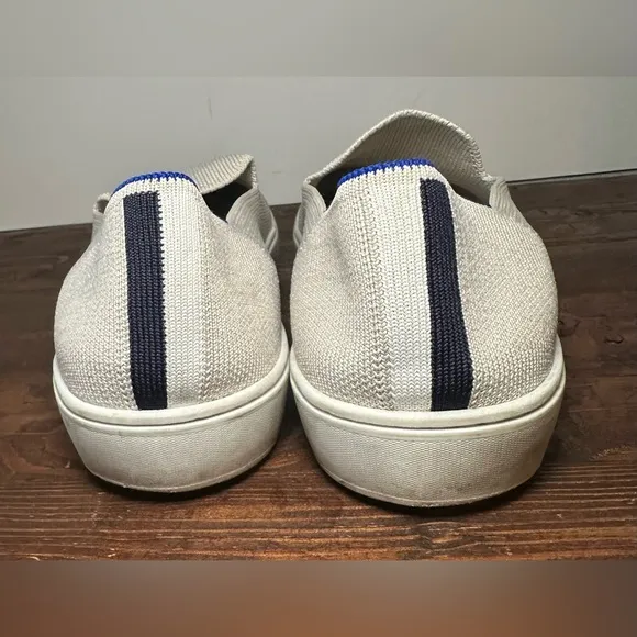 Rothys The Original Slip On Shoes Womens 9.5 Sand Beige Comfort Sneaker Preppy.