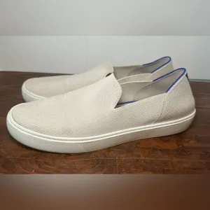 Rothys The Original Slip On Shoes Womens 9.5 Sand Beige Comfort Sneaker Preppy.
