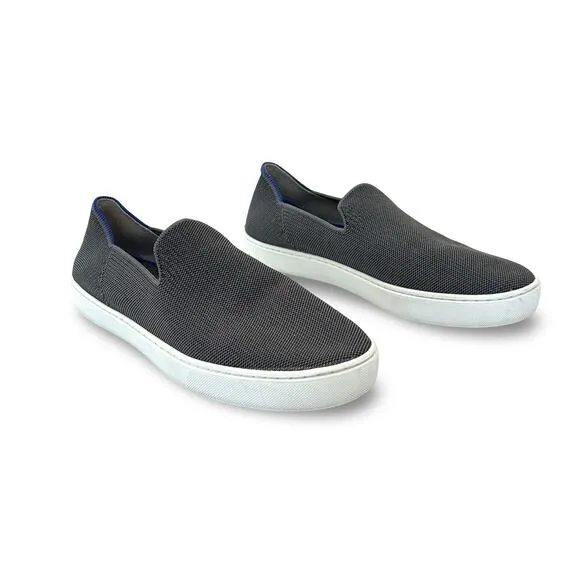 Rothys The Original Slip On Sneaker Womens Size 10.5 Gray Mesh Knit
