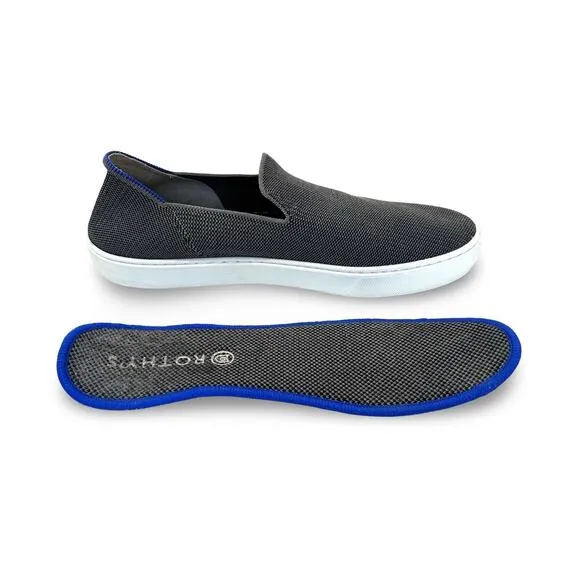 Rothys The Original Slip On Sneaker Womens Size 10.5 Gray Mesh Knit