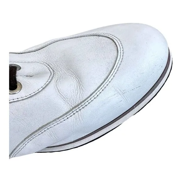 Royal Albartross Mens Richmond White Mocha Leather Golf Shoes 13