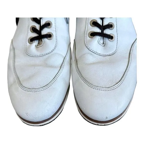 Royal Albartross Mens Richmond White Mocha Leather Golf Shoes 13