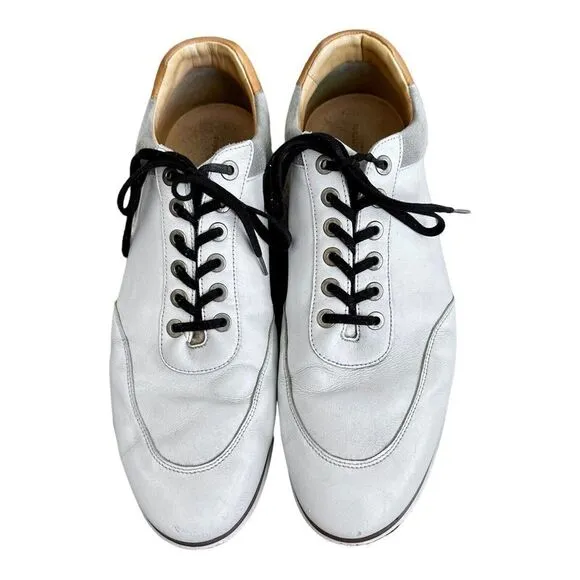 Royal Albartross Mens Richmond White Mocha Leather Golf Shoes 13