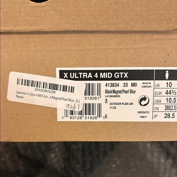 Salomon Black and Gray X Ultra 04.