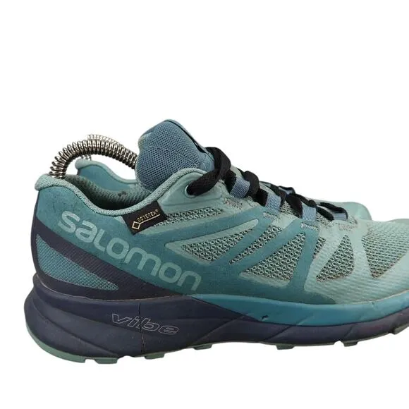 Salomon Shoes Womens 6 Athletic Trail Running Sense Ride GTX Vibe Outdoor Sport