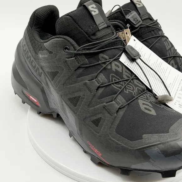 SALOMON Speedcross 6 Gore-Tex Trail Running Shoes Size 7 Mens All Black NEW