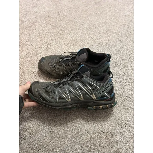 Salomon XA PRO 3D V7 Gore-TEX Trail Running Shoes Stormy Weather Size 11.5 Men