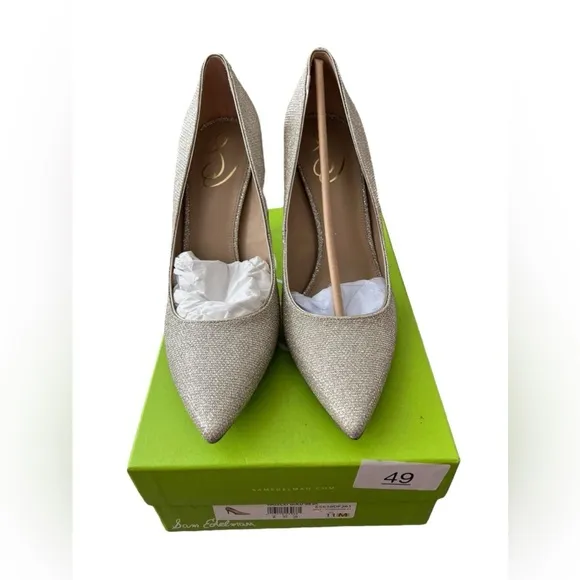 Sam Edelman Women’s Hazel Pointed Toe Pumps in Gold Mesh in size 11