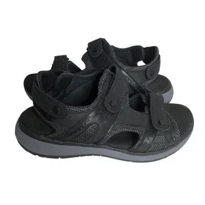 SAS Black Sandals Maverick Leather Mesh Upper Adjustable Straps Womens Size 8.5