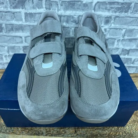 SAS JV‎ Mesh Grey Suede Active Walking Double Straps Shoes Mens Size 14.5 M New