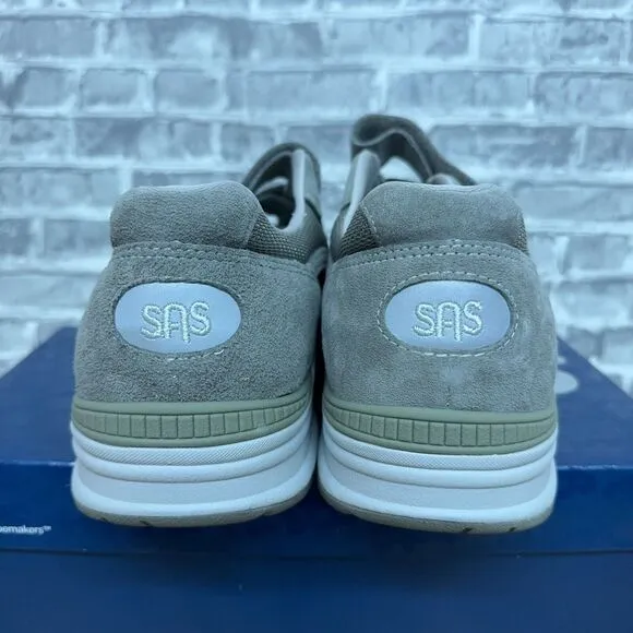 SAS JV‎ Mesh Grey Suede Active Walking Double Straps Shoes Mens Size 14.5 M New