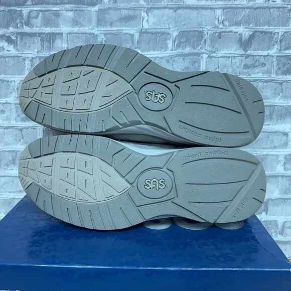 SAS JV‎ Mesh Grey Suede Active Walking Double Straps Shoes Mens Size 14.5 M New