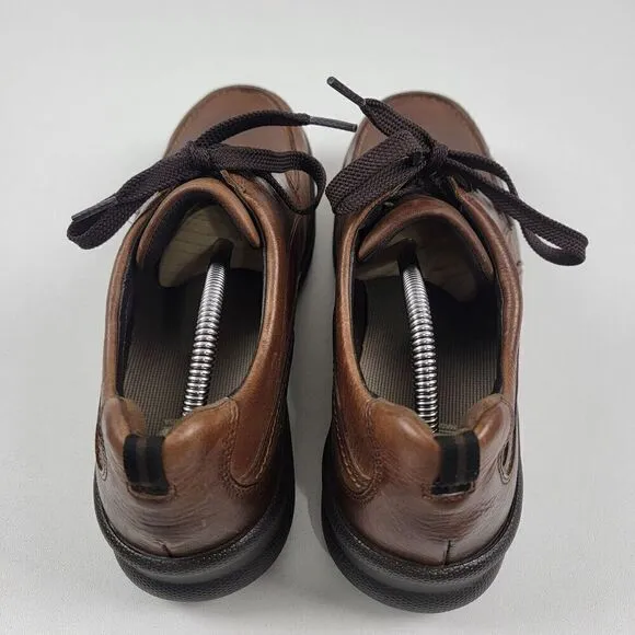 SAS Move On Brown Leather Lace Up Walking Shoes Mens Size 10 M Made In USA