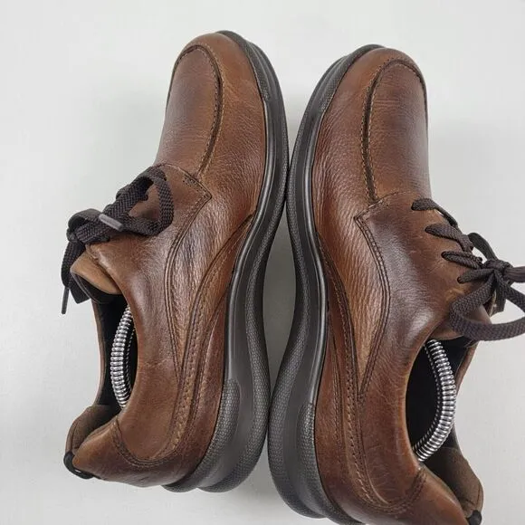 SAS Move On Brown Leather Lace Up Walking Shoes Mens Size 10 M Made In USA