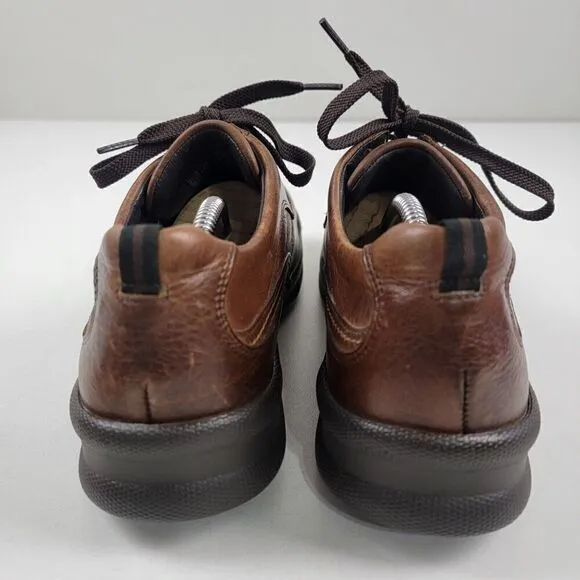 SAS Move On Brown Leather Lace Up Walking Shoes Mens Size 10 M Made In USA