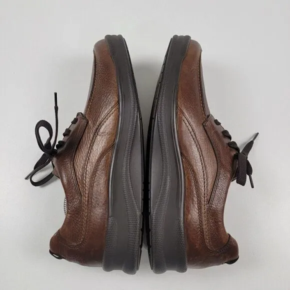 SAS Move On Brown Leather Lace Up Walking Shoes Mens Size 10 M Made In USA