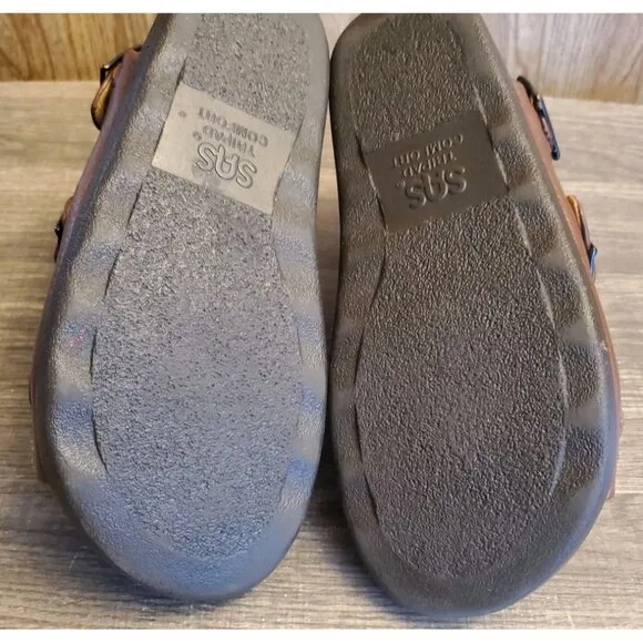 SAS Relaxed Walking Sandals Womens Size 5.5 Brown