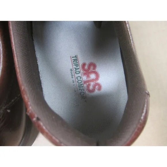 SAS Shoes Mens 14W Brown Bout Time Lace Up Moccasin Cordovan Tripad Comfort