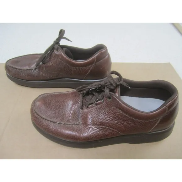 SAS Shoes Mens 14W Brown Bout Time Lace Up Moccasin Cordovan Tripad Comfort