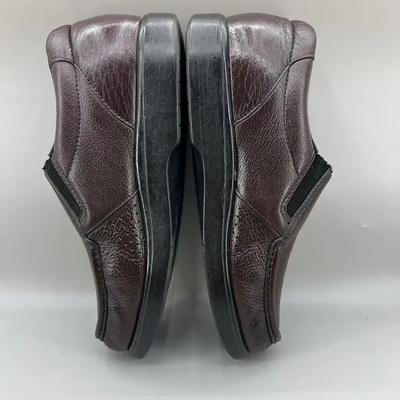 SAS Side Gore Comfort Shoes Men Size 12.5 M Burgundy Leather Slip On Loafers