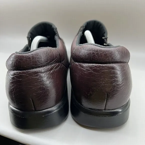 SAS Side Gore Comfort Shoes Men Size 12.5 M Burgundy Leather Slip On Loafers