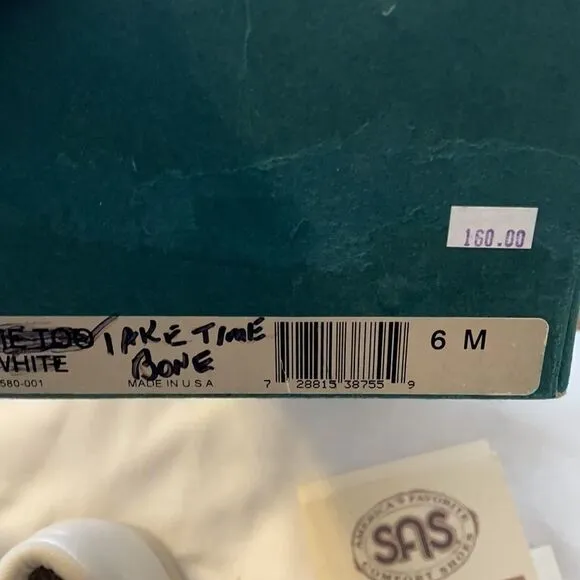 SAS TAKE TIME PEARLY BONE COMFORT SHOES.   NEW