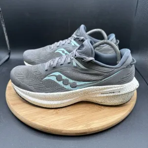 Saucony Triumph 21 Womens Size 9.5 Running Shoes Gray Walking Sneaker S10881-11