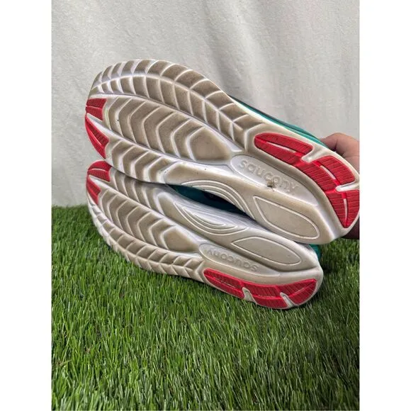 Saucony Womens Kinvara 11 S20551-10 Athletic Running Shoes Blue Green Size 12