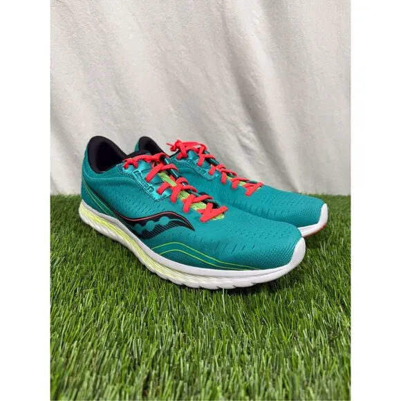 Saucony Womens Kinvara 11 S20551-10 Athletic Running Shoes Blue Green Size 12