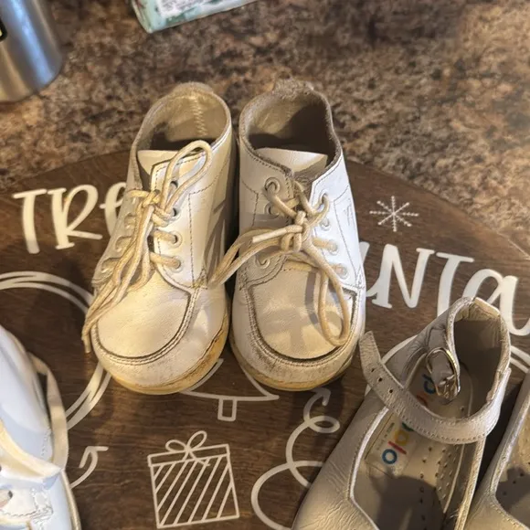 Set of four vintage baby shoes size 4