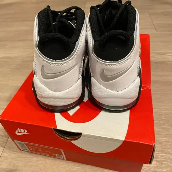 Size 2.5 Youth | Nike Air More Uptempo PS DQ6201001 Black White Multicolor Kids