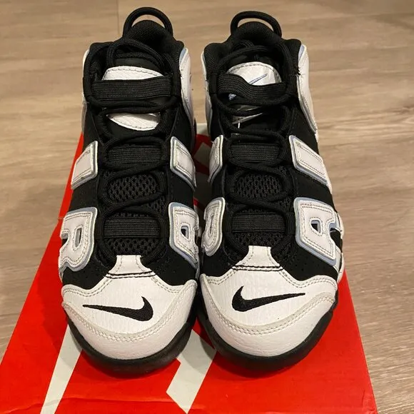 Size 2.5 Youth | Nike Air More Uptempo PS DQ6201001 Black White Multicolor Kids