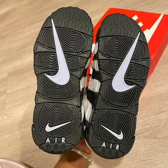 Size 2.5 Youth | Nike Air More Uptempo PS DQ6201001 Black White Multicolor Kids