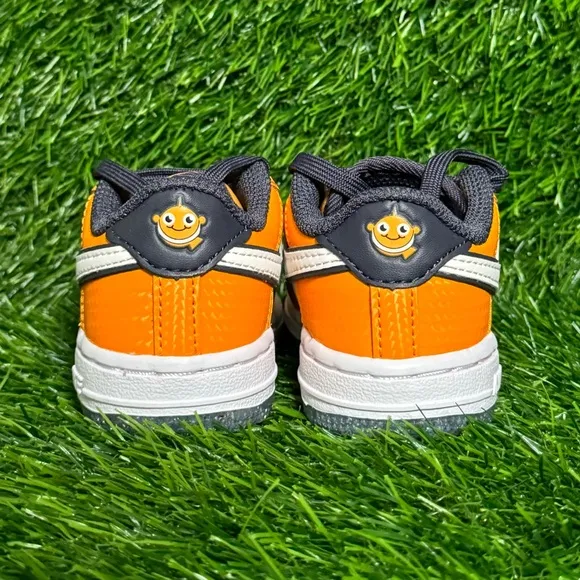 Size 3C - Nike Toddler Force 1 Low SE ‘Clownfish’ Orange Blue White - FJ4657-800