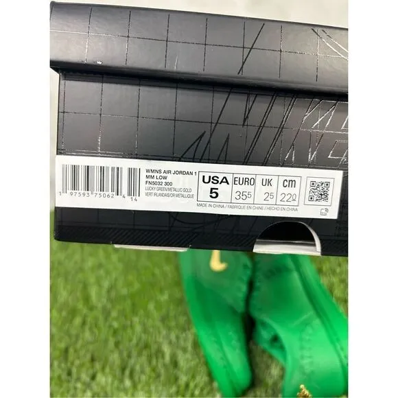 Size 5W - Nike Women Air Jordan 1 Low Method Of Make 'Lucky Green' (FN5032-300)