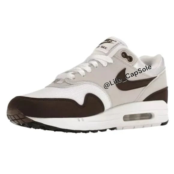 Size 7.5 Nike Air Max 1 Running Shoes Baroque Brown White US Women's DZ2628-004