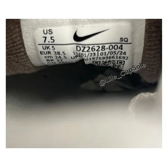 Size 7.5 Nike Air Max 1 Running Shoes Baroque Brown White US Women's DZ2628-004