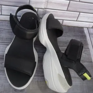 SIZE 8.5. SOREL Explorer Blitz Stride Black Sandals Shoe.
