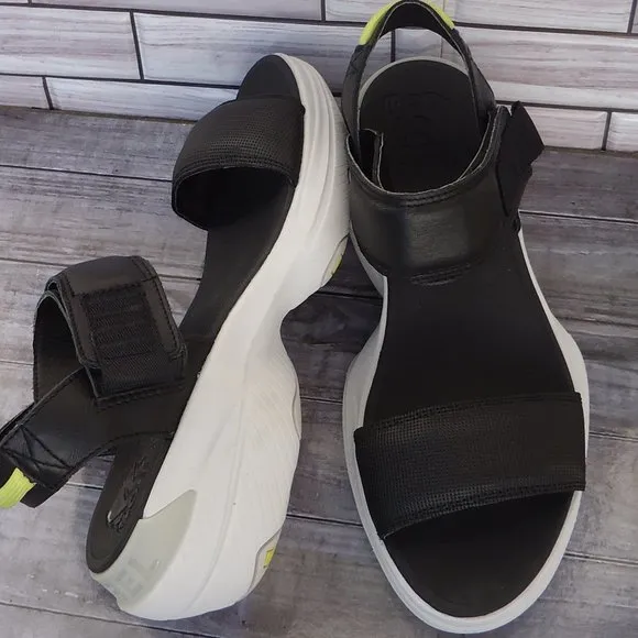 SIZE 8.5. SOREL Explorer Blitz Stride Black Sandals Shoe.