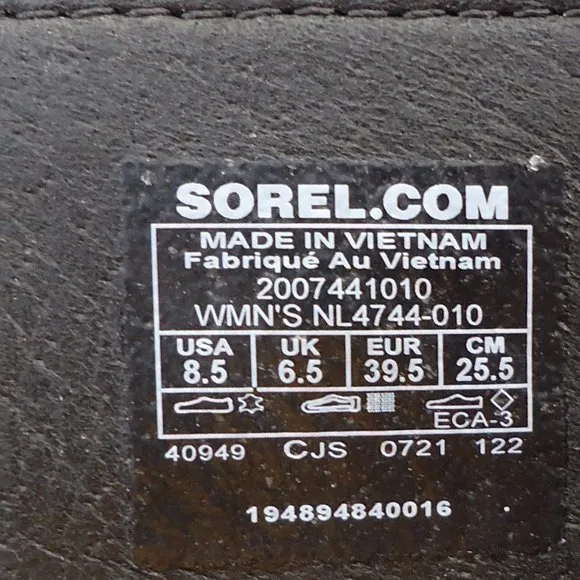 SIZE 8.5. SOREL Explorer Blitz Stride Black Sandals Shoe.