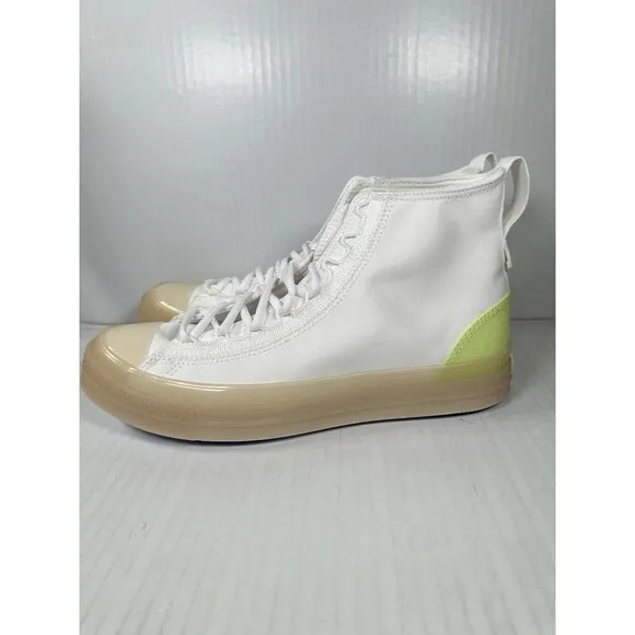 Size 9.5 Men Converse Chuck Taylor All Star CX Explore 2 Hi White/Citron A10261C