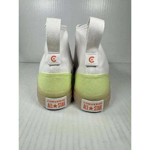 Size 9.5 Men Converse Chuck Taylor All Star CX Explore 2 Hi White/Citron A10261C
