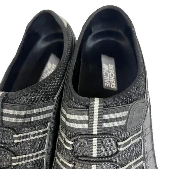 SKECHERS ACTIVE Women's Walking Black‎ Shoes Size 10 Leather / Textile Upper
