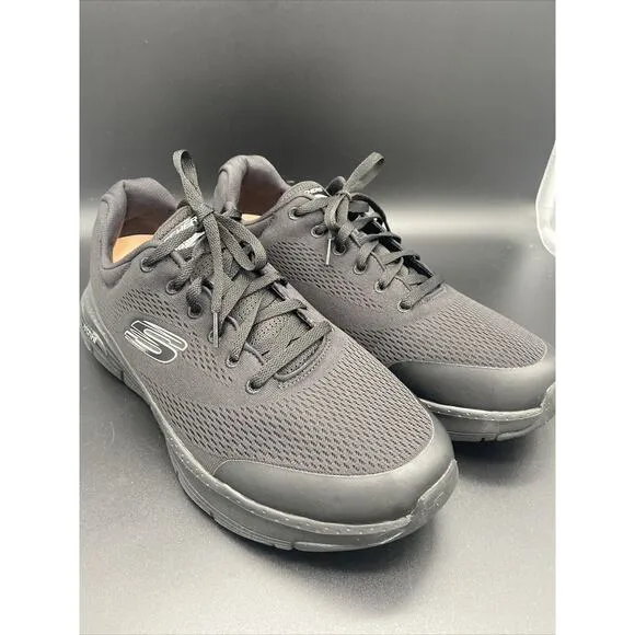 Skechers Black On BlackArch Fit Sport Shoes Men's Comfort Casual 12