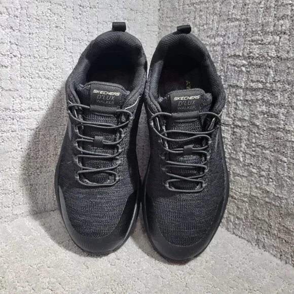 Skechers D’Lux Walker Relaxed Fit Men's Size 9.5 US Black Walking Shoes 232045