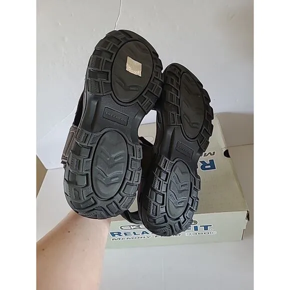 Skechers Mens SZ 11 Garver Louden Brown Outdoor Sandals Adjustable Relaxed Fit
