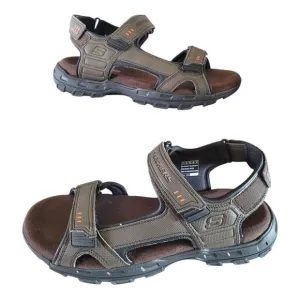 Skechers Mens SZ 11 Garver Louden Brown Outdoor Sandals Adjustable Relaxed Fit