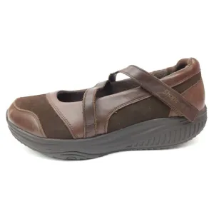 Sketchers Shape Ups Womens Size 9.5 Mary Jane Fitness Walking Shoes Brown 24866